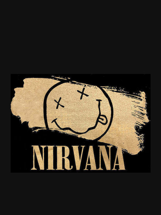 Nirvana Unisex T-shirt Βαμβακερό Μαύρο