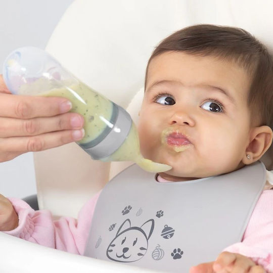 Kiokids Silicone Baby Feeder for 4+ months Gray