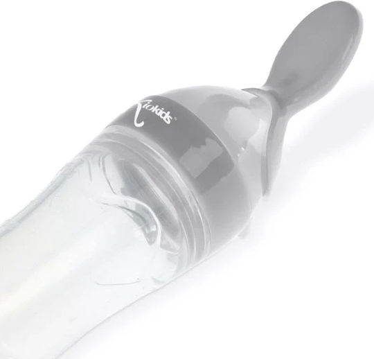 Kiokids Silicone Baby Feeder for 4+ months Gray