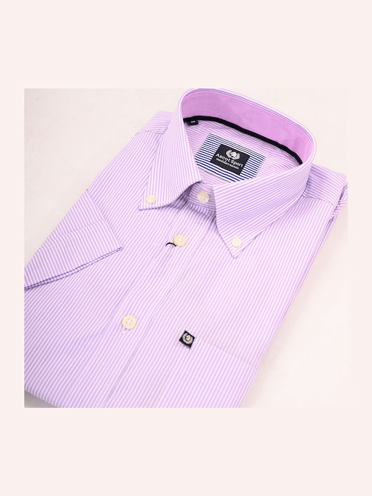 Kurzärmlig Hemd Light Purple