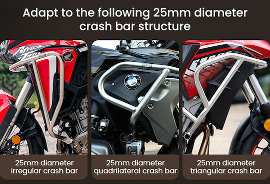 Loboo Wanderer Crash Bar Bags Bag for Motorcycle Protection Rails Black