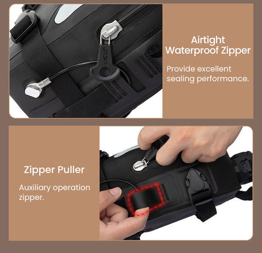 Loboo Wanderer Crash Bar Bags Bag for Motorcycle Protection Rails Black