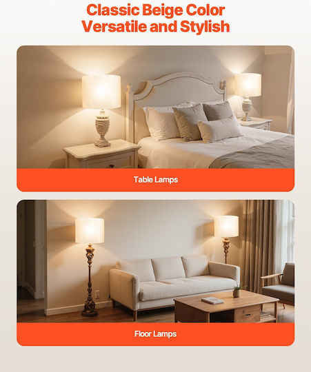 Vevor Plastic Table Lamp for Socket E27