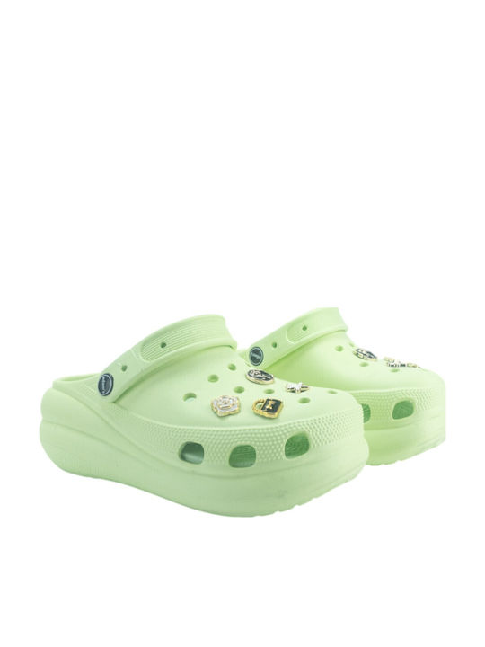 Adam's Shoes Women's Green Clogs Mentha