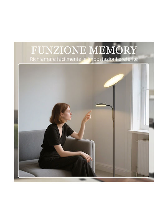 HomCom Floor Lamp H175cm. Black