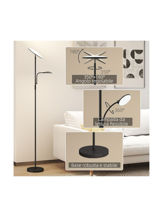 HomCom Floor Lamp H175cm. Black