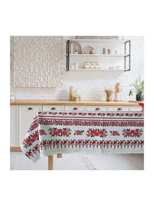 Kotonia Home Tablecloth Cotton Set Rustic 150x160cm