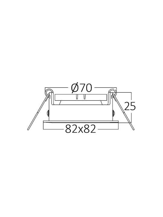 Braytron Χωνευτό Σποτ Λευκό 8.2x8.2εκ. 1τμχ
