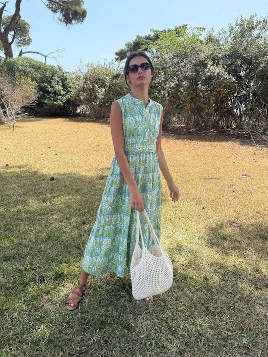 Sommer Midi Kleid Bay Leaf Mint