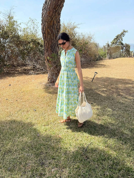Sommer Midi Kleid Bay Leaf Mint