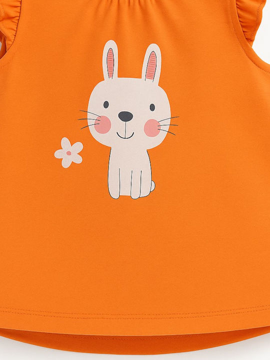 Kinderhemd Kurzarm Orange