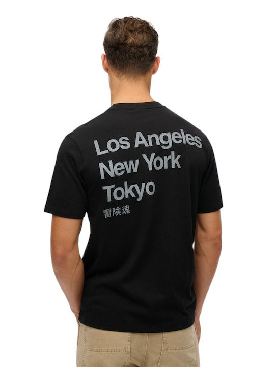 City T-shirt Μαύρη