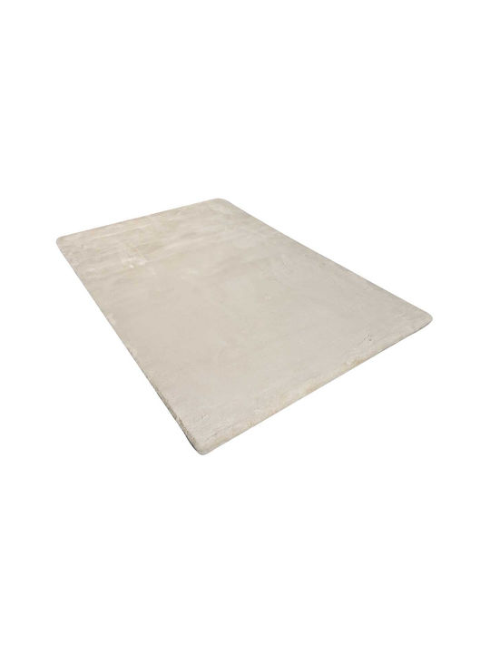 Polcarpet Rabbit Ivory 80 Rug Rectangular Furry Ivory