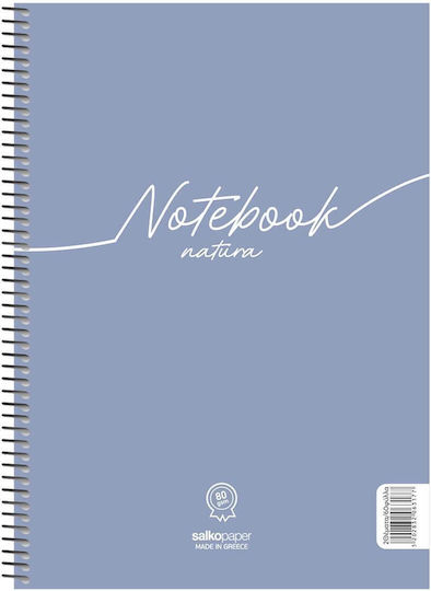 Salko Paper Spiral Notebook Ruled A4 3 Subjects Notebook Natura 1pcs