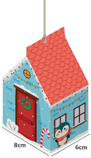 Χαρτόνι Fabi 50x70εκ Xmas Σπιτάκια 1455128