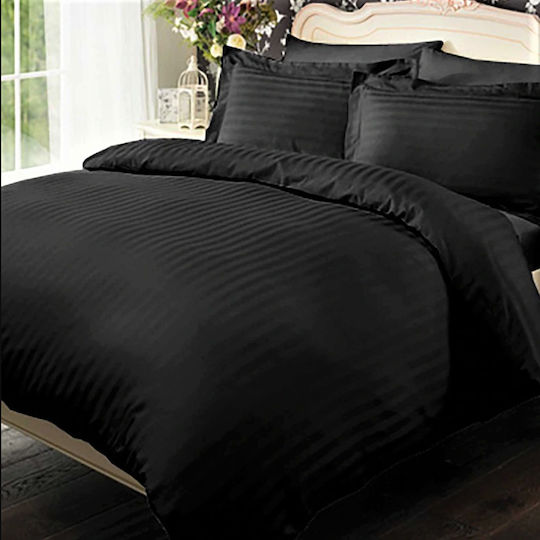 Kotonia Home Set Față de Pernă cu plic de acoperire Negru 50x70cm.