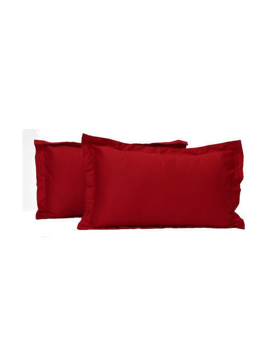 Kotonia Home Set Față de Pernă cu plic de acoperire Roșu 50x70cm.