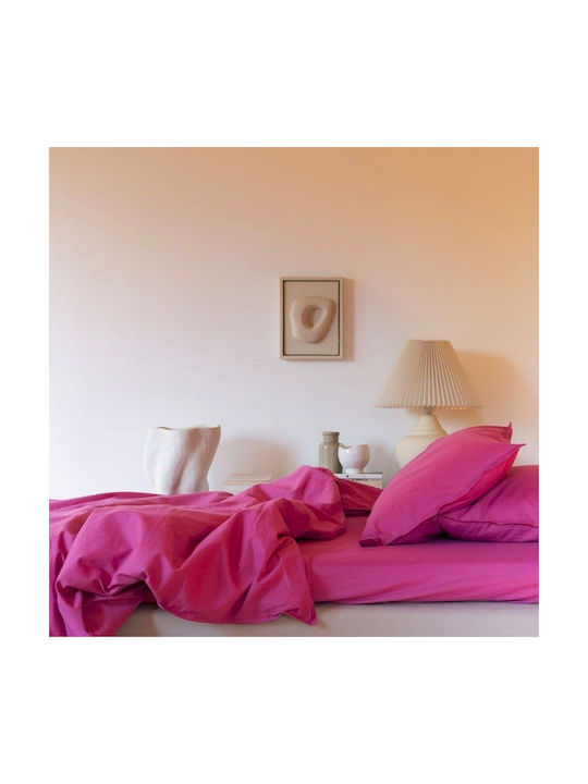 Kotonia Home Σετ Μαξιλαροθήκες με Φάσα Fuchsia 50x80εκ.