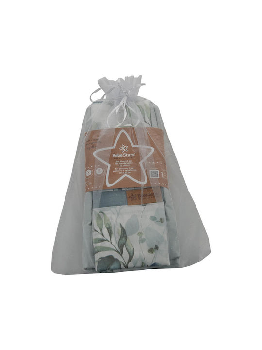 Bebe Stars Stars Seturi de cearșafuri pentru bebeluși Pentru Cradle Bumbac Natură Gri 80x110buc 2buc