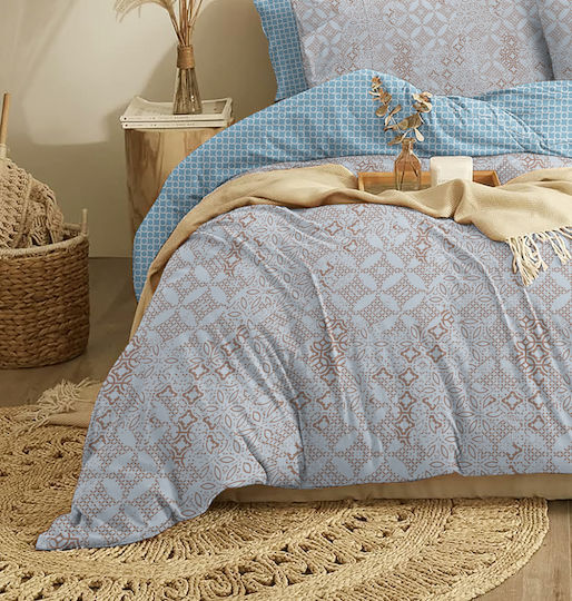 Cokitex Marta Σετ Σεντόνια Μονά 165x260εκ. Light Blue, L.blue (3τμχ)