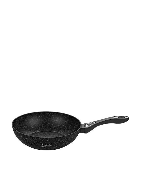 Samus Wok din Aluminiu Turnat cu Strat Antiaderent 28cm