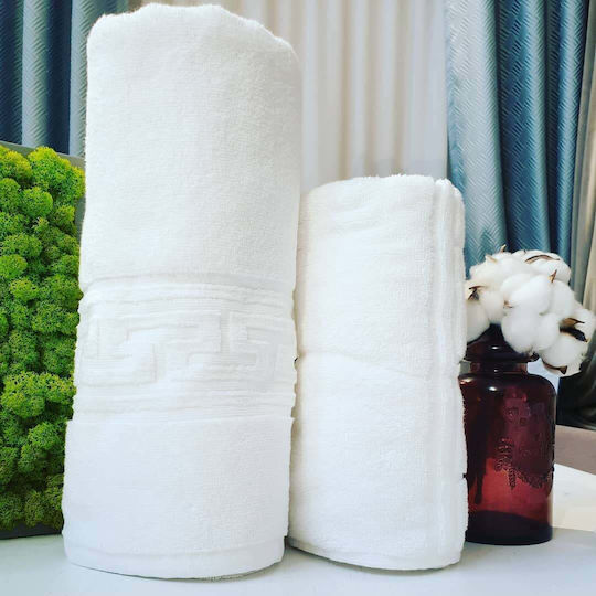Kotonia Home Prosoape De Hotel Față 90x50cm Albă Greutate 500gsm