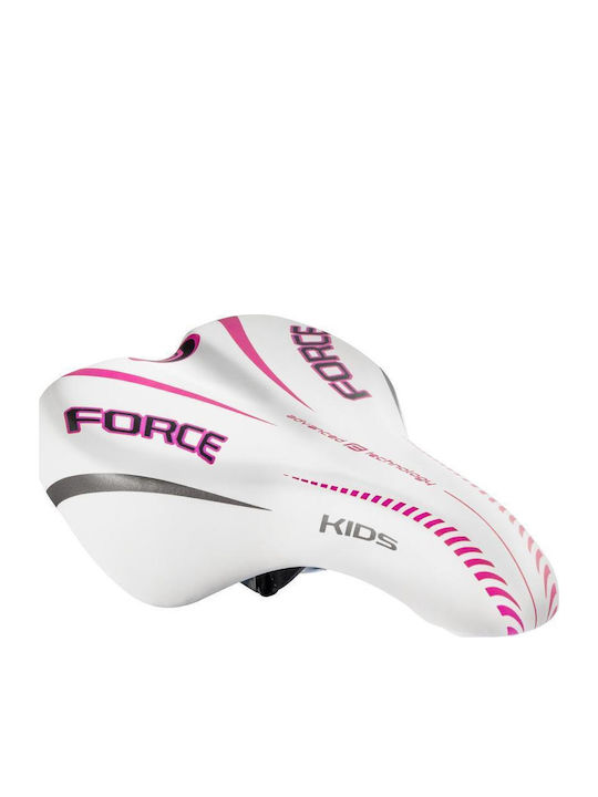 Force Free Kids White Bicycle Saddle Childhood