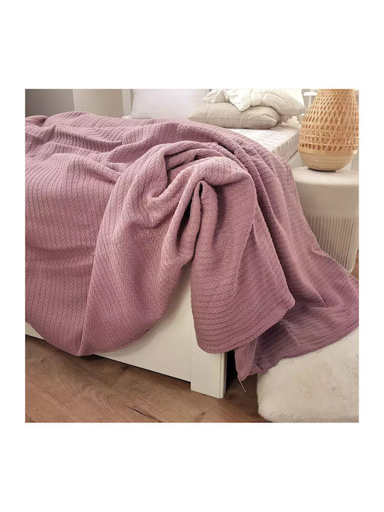 Kotonia Home Cuvertură Extra-dublu Bumbac Burnt Pink 220x240cm