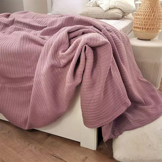 Kotonia Home Κουβερλί Υπέρδιπλο Burnt Pink 220x240cm