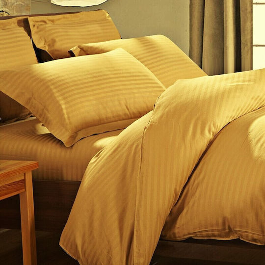 Kotonia Home Κουβερλί Υπέρδιπλο Βαμβακερό Mustard 220x240cm