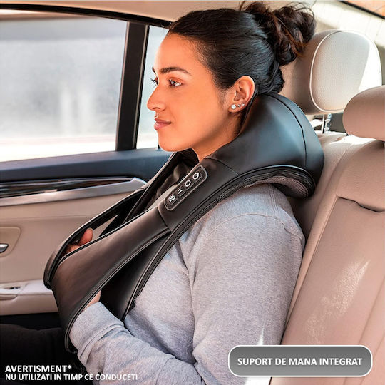Massage Device Shiatsu for the Neck with Infrared Heat Black