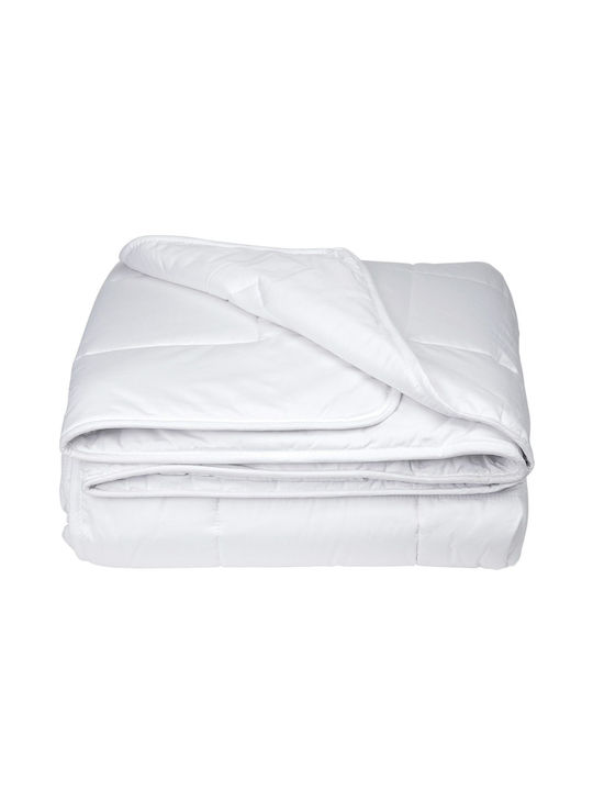 Kotonia Home Husă de pătură cu Umplutură Microfiber Single 140x200cm Alb 150 g/mp²Gsm