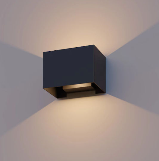 Calex Lumină de exterior montată pe perete LED IP54 7W cu Alb Cald Lumină Dublu Fascicul
