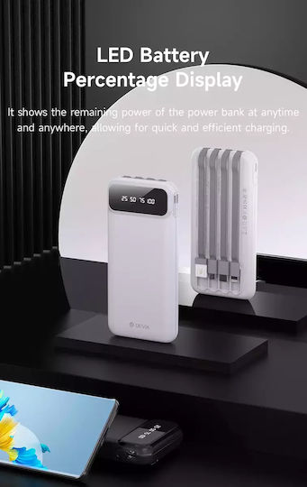 Devia EP189 Power Bank 10000mAh 10W Бял
