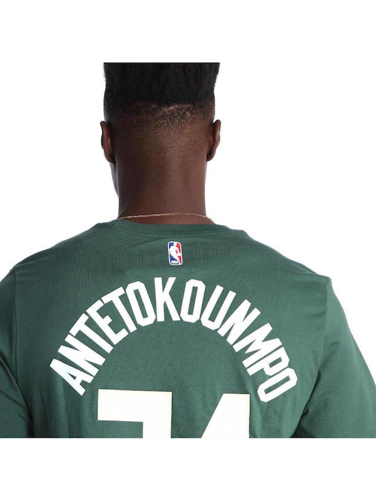 NBA Milwaukee Bucks Giannis Antetokounmpo Sportliches T-Shirt Grün