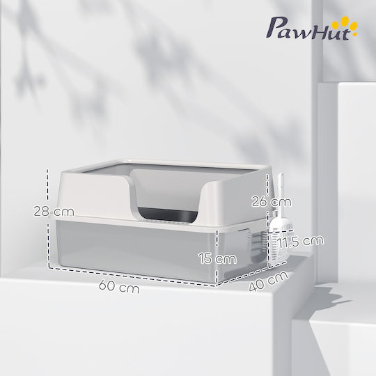 Pawhut Cat Basin Gray L60 x W40 x H28cm