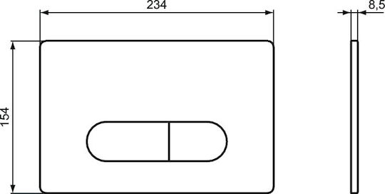 Ideal Standard Oleas P1 Flush Plate Dual Flush