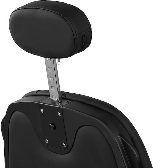 Barber Equipment Καρέκλα Κουρείου Μαύρη με Ρυθμιζόμενο Ύψος και Υδραυλική Ανύψωση