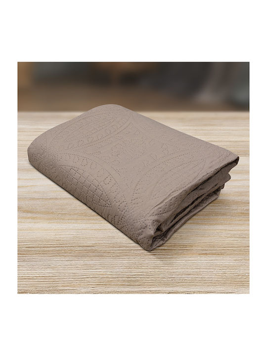 Lino Home Ligero Coverlet Queen Size Microfiber Mocca 220x240cm