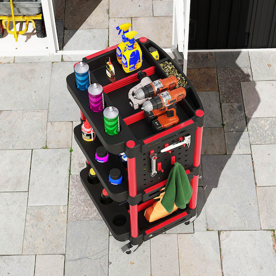 HomCom Plastic Tool Carrier W60xD30xH80cm
