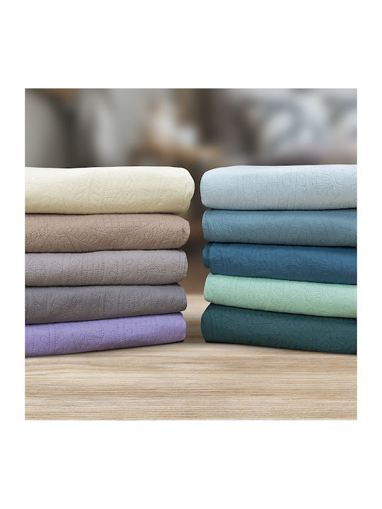 Lino Home Ligero Coverlet Queen Size Microfiber Mocca 220x240cm