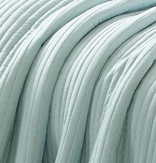 Liolios Home Tagesdecke King Size Aqua 260x240cm