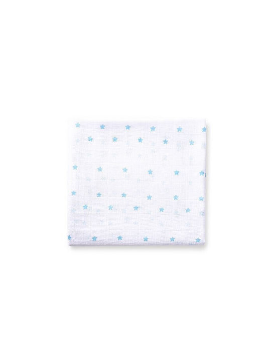Interbaby Muslin Swaddle Wraps Blue 80x80cm. 3pcs