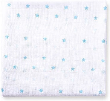Interbaby Muslin Swaddle Wraps Blue 80x80cm. 3pcs