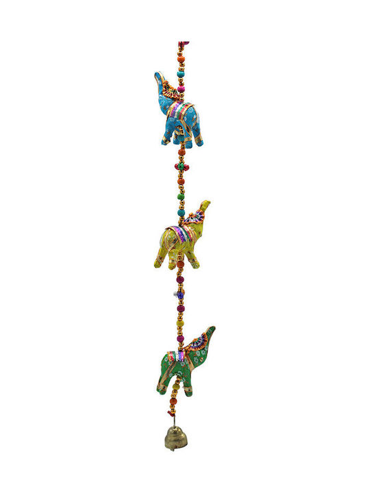Decorative Garland Elephants Fabric & Bells 80cm