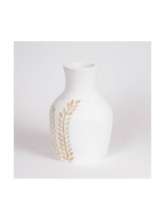 Decorative Vase White 15x15x25cm