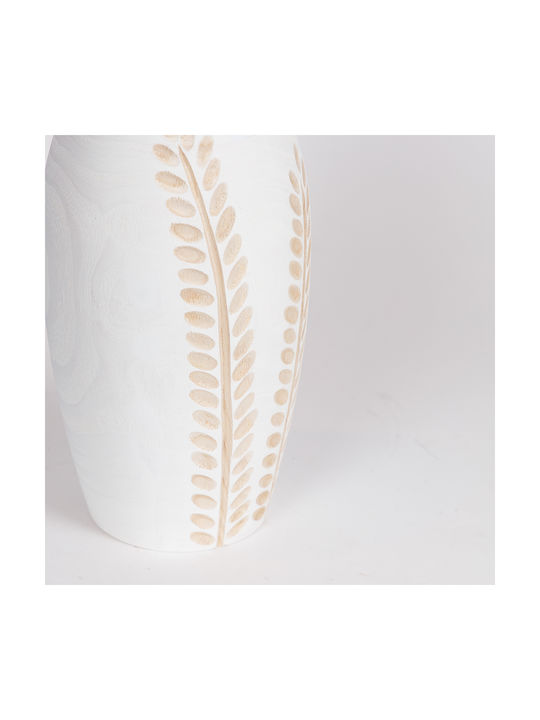 Decorative Vase White 13x13x30cm