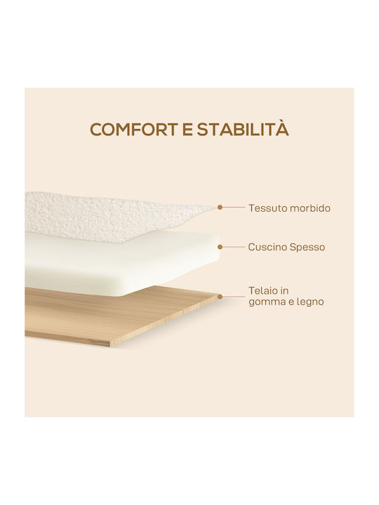HomCom Sessel Creme 80x75x85cm