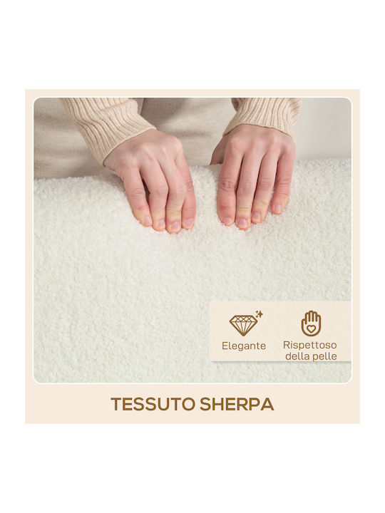 HomCom Sessel Creme 80x75x85cm