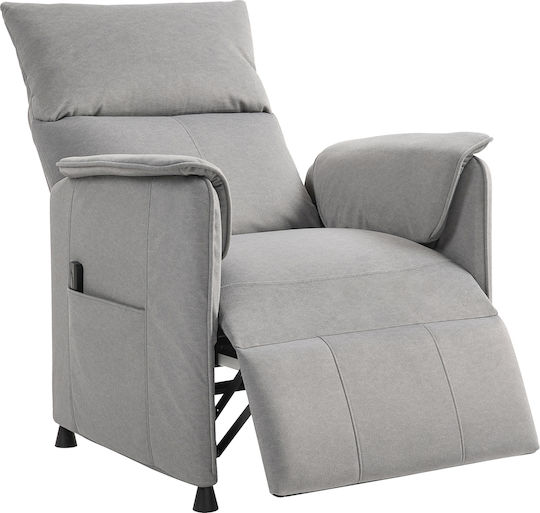 Relax Armchair with Footstool Gray 80x83x104cm